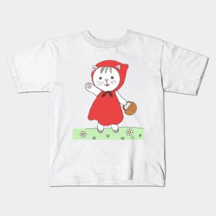 Red gaperucita greets you Kids T-Shirt